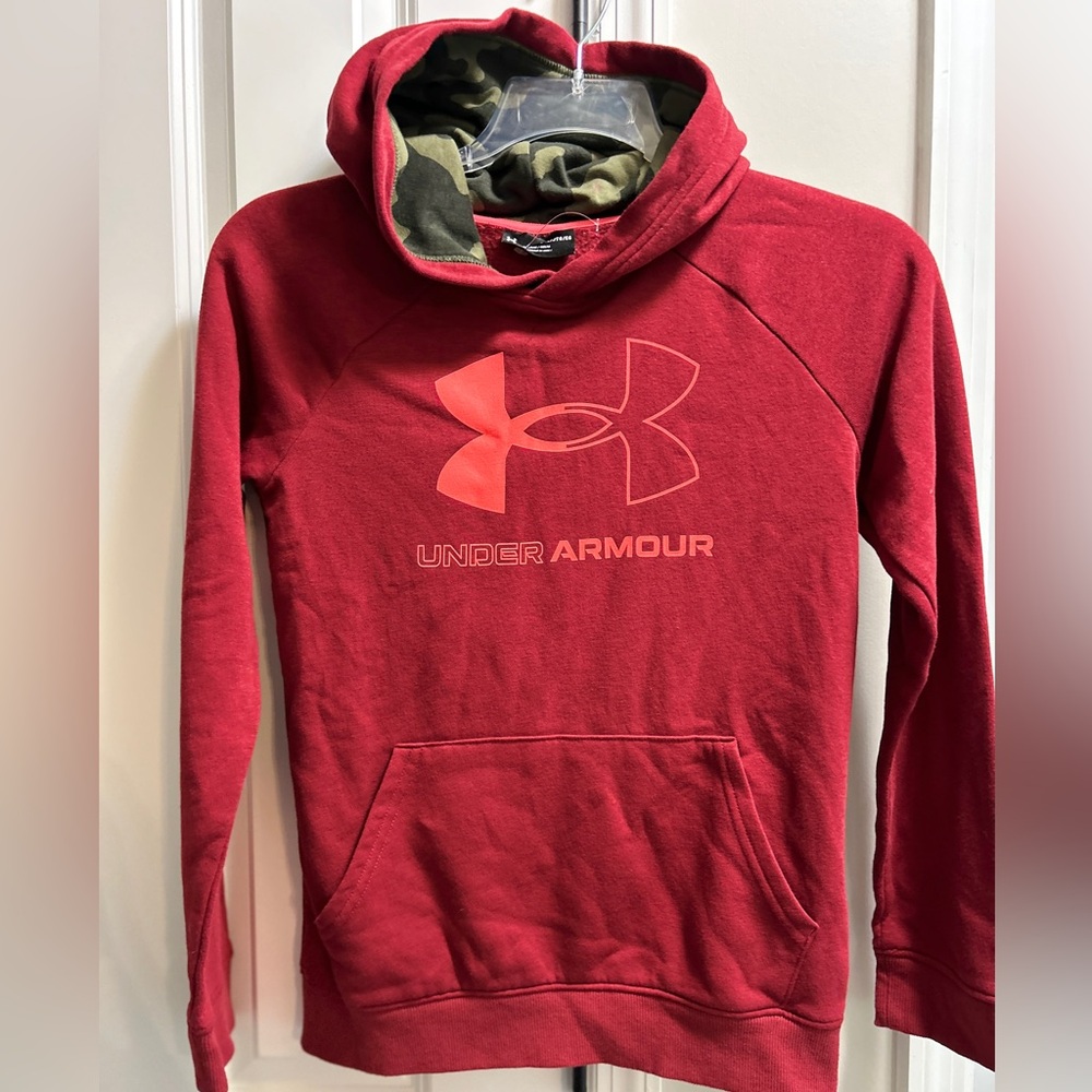 Under Armour Crimson Hoodie with Logo